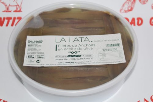 ANCHOA DEL CANTABRICO DOBLE 00 LA LATA 50 PIEZAS 600 GR.